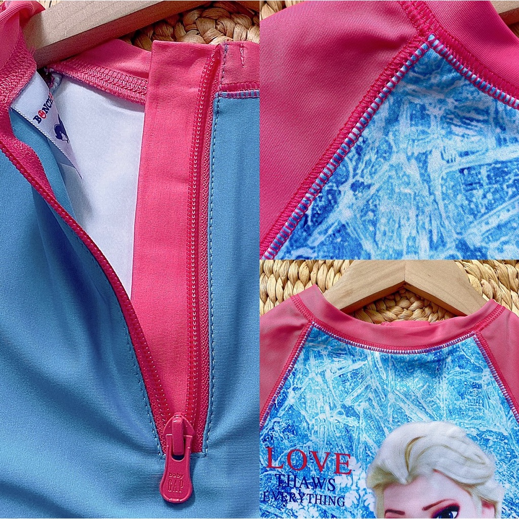 Bộ Bơi Bé Gái Áo Dài Tay và Chân Váy sẵn quần đùi bơi bên trong -Trang 25 kids-SM03