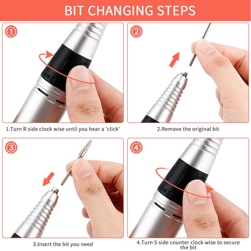 Máy khoan móng tay FOREVERLILY bằng điện kèm sạc tiện dụng mới