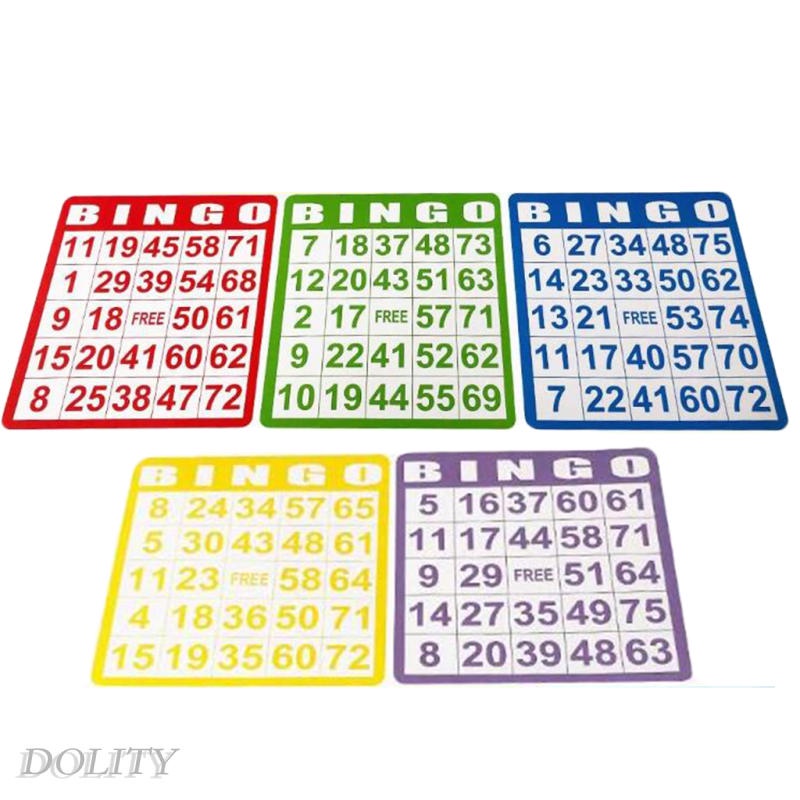 Bộ 100 thẻ bài Bingo 5 màu sắc