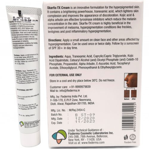 Kem Dưỡng Da Mờ Thâm Nám, Tàn Nhang Fixderma Skarfix-TX Cream 15gr