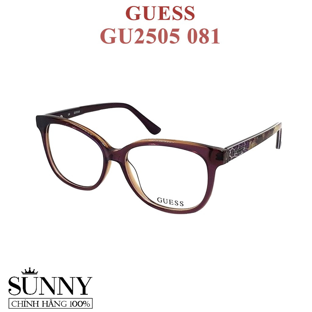 GU2505 - gọng kính thời trang Guess chính hãng, thiết kế dễ đeo bảo vệ mắt