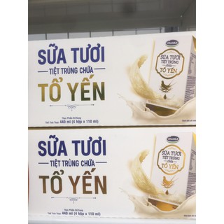 LỐC 4 HỘP SỮA TƯƠI TIỆT TRÙNG VINAMILK CÓ CHỨA TỔ YẾN 110ML