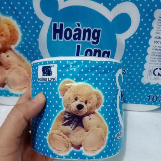 2 cuộn giấy Gấu 3 lớp Hoàng Long gần 2kg/ lốc