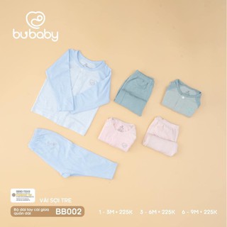 BB002 Bộ dài tay cài giữa quần dài kẻ