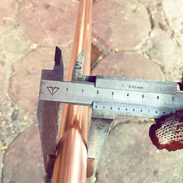 Ống đồng đỏ phi 20mm x 2mm x 1m