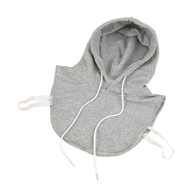 Áo Hoodie Croptop Giả Cổ Tròn Màu Sắc Trơn Phong Cách Harajuku Ấm Áp Thời Trang Cho Nam Và Nữ