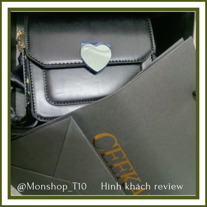 🌸sẵn🌸 Túi xách da mềm đeo chéo nữ CEEKAY chính hãng 2 dây khóa trái tim - T10nn