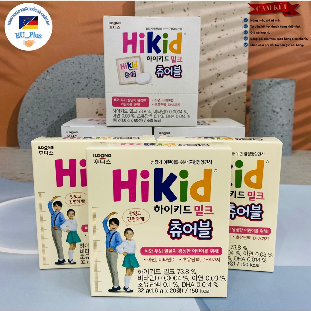 Sữa Hikid dạng viên cô đặc - Hộp 60 viên cho bé từ 1-12 tuổi