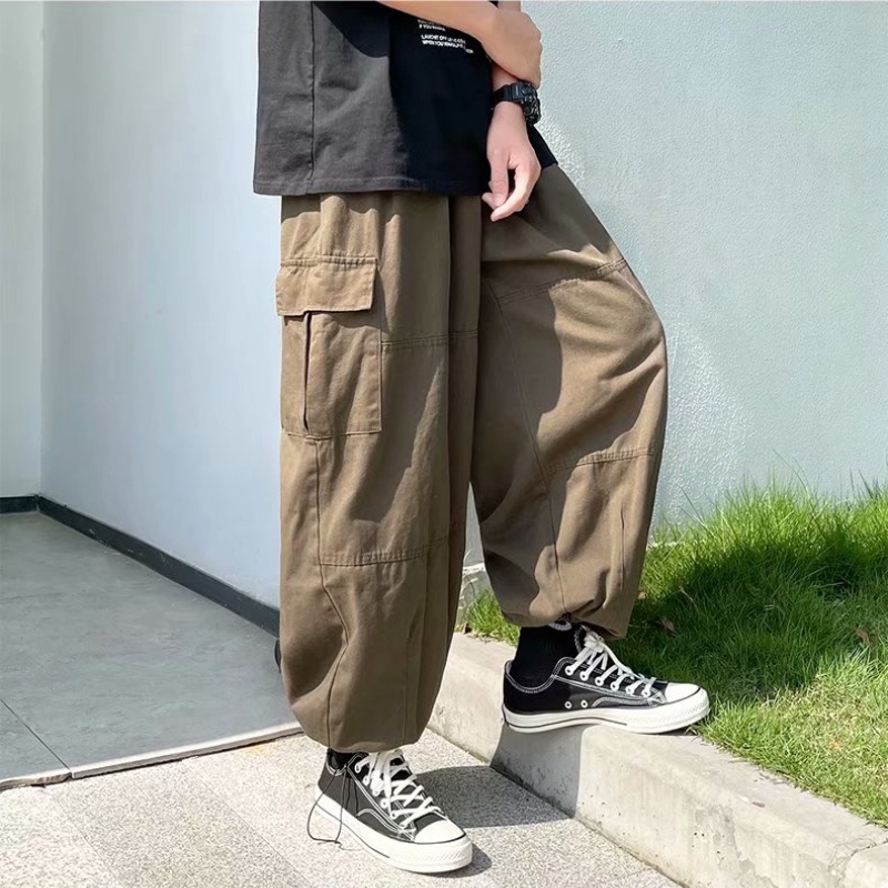 Quần dài ống rộng nhiều túi phong cách Hip Hop thời trang cho nam cỡ M-3XL quần jean nam