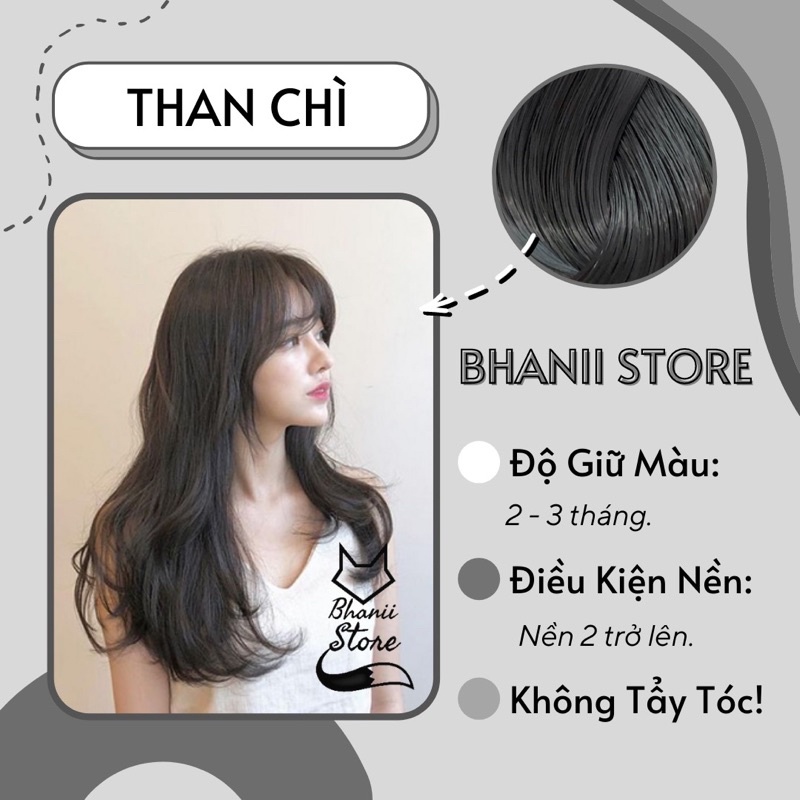 Thuốc nhuộm tóc Tone Màu Xám - Đen - Chì - bhanii store