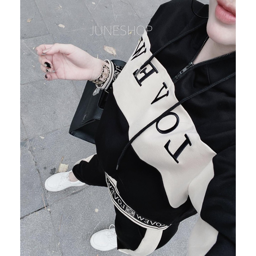 BÁN SỈ BỘ ĐEN PHỐI BE LOVEW BO CHUN CHỮ CHO NỮ BN27 | BigBuy360 - bigbuy360.vn