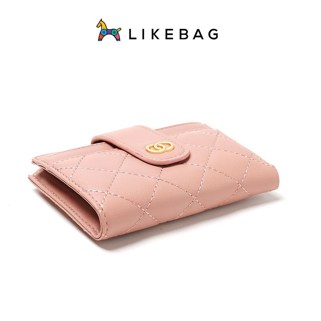 Ví nữ mini cầm tay LIKEBAG họa tiết da chéo nổi T2602-113 - LIBAGI