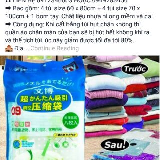 BỘ TÚI HÚT CHÂN KHÔNG