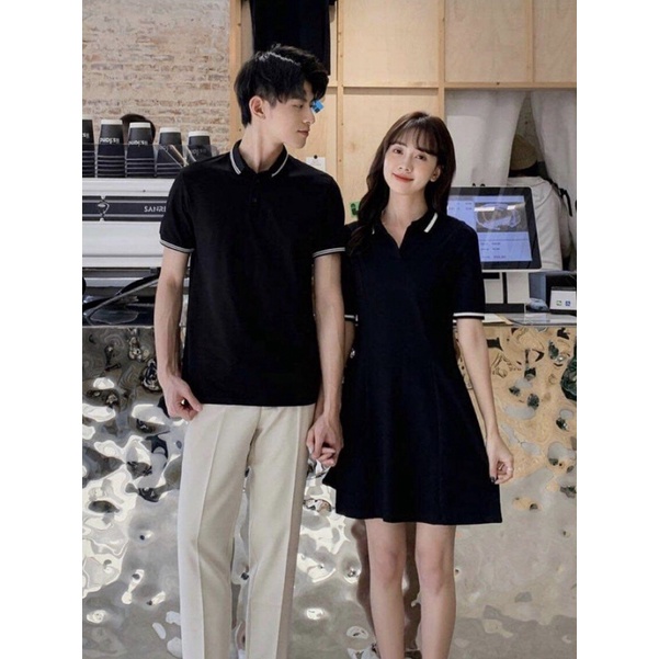 Áo váy thun đôi, đồ đôi nam nữ, áo tình nhân kiểu đơn giản