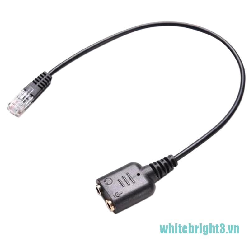 Dây Cáp Chuyển Đổi Âm Thanh Đầu Cái Sang Rj9 Jack Cắm 3.5mm