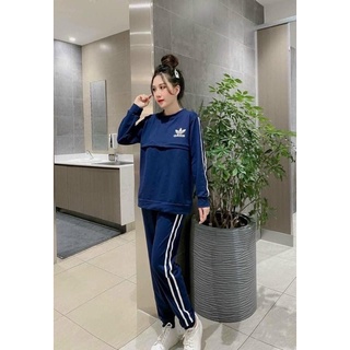 BỘ ADIDAS LÓT NỈ DA CÁ MẶC BẦU VÀ SAU SINH (kèm ảnh khách mặc)