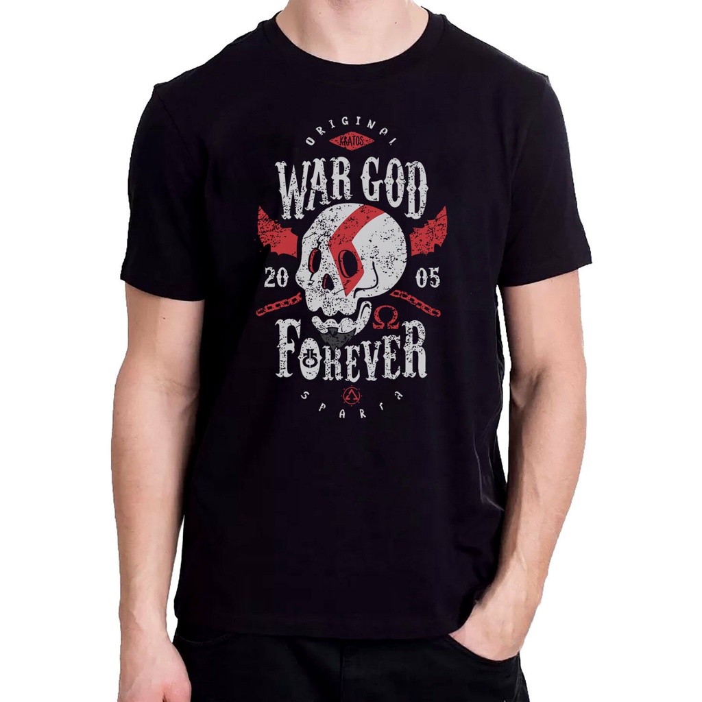 War God Forever-Norse Spartan Warrior Gaming Fashion Camiseta Casual Oversize Cómodo