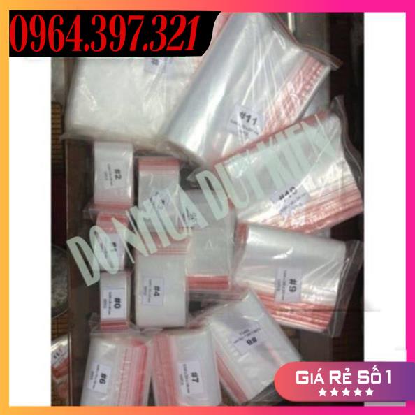 Túi Zipper Chỉ Đỏ Đủ Kích Thước Dùng Để Bảo Quản , Túi Đựng Đồ Ăn , Nước Chấm Gia Vị