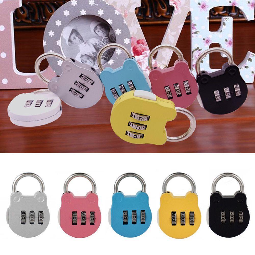 WTTLE Ổ Khóa Mật Khẩu Mini Đa Năng Họa Tiết Hoạt Hình Dễ Thương