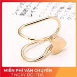 Bông Tai Kẹp Vành Tai Họa Tiết Hình Trái Tim Phong Cách Hàn Quốc Cá Tính (vàng) [Mây Collection]