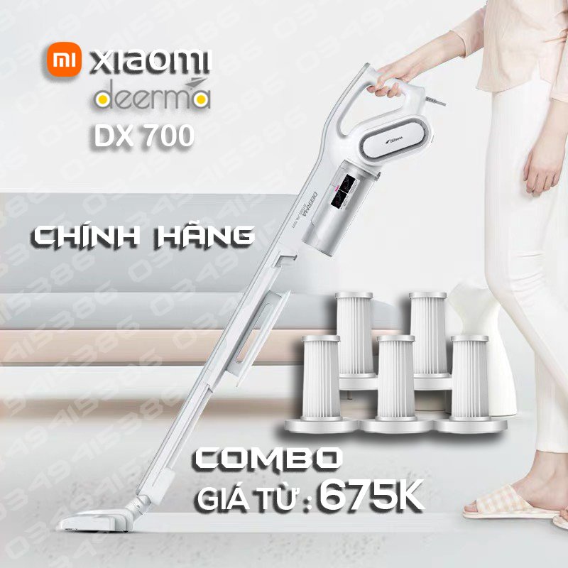 Máy Hút Bụi Gia Đình Cầm Tay Deerma 2 Trong 1 DX700 Thế Hệ Mới HB88