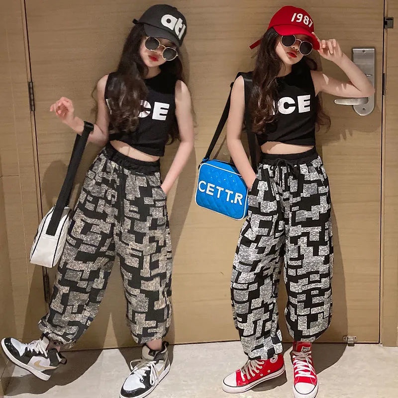 Bộ Đồ Thể Thao Phong Cách Đường Phố Hàn Quốc Thời Trang Mùa Hè Mới Cho Bé Gái