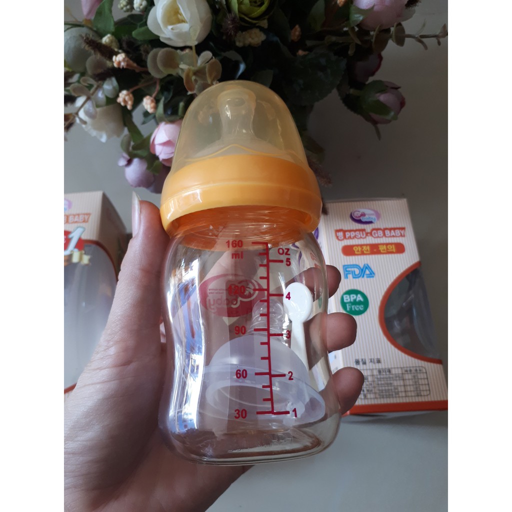 (MUA 1 BÌNH TẶNG 1 NÚM) BÌNH SỮA PPSU BG BABY 160ML-280ML