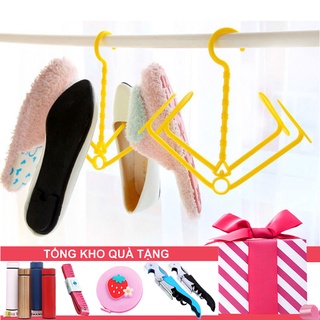 [Tổng Kho Quà] Khung Móc Treo Phơi Giày Dép Thông Minh - 4 LÀN 2 Đôi Gọn Gàng - Xoay 360 Độ Tiện Dụng