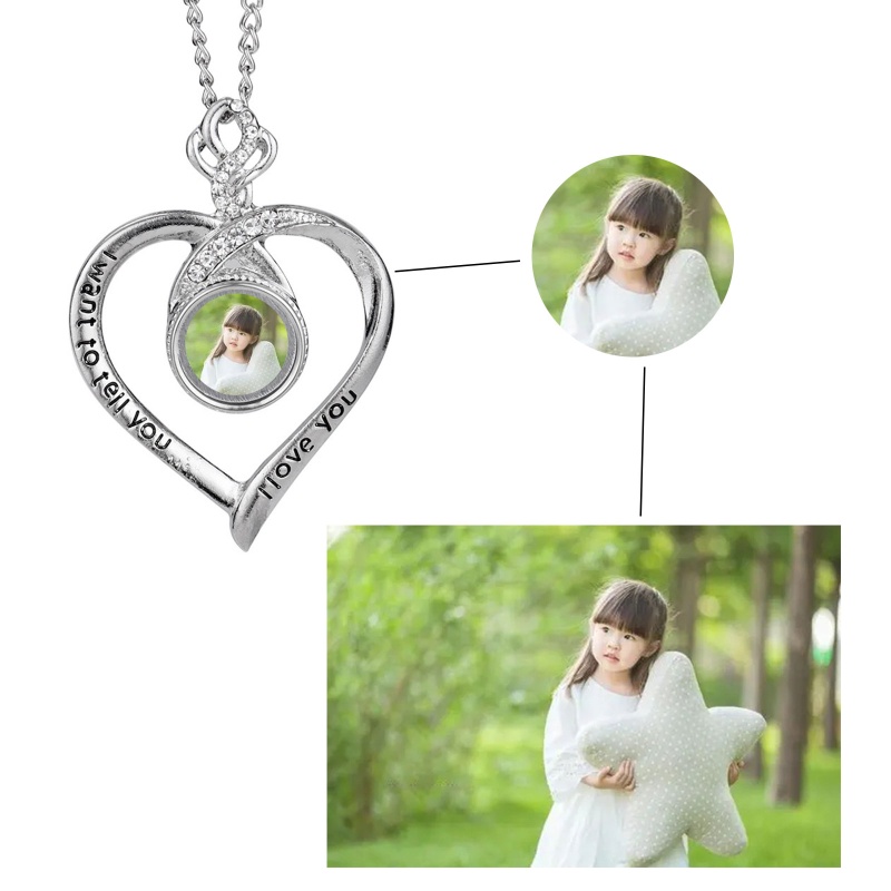 Vòng cổ Mặt Trái Tim Đính Đá Pha Lê Xinh Xắn