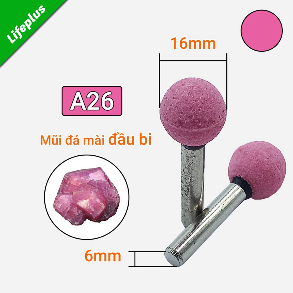 Mũi đá mài đầu bi cốt 6 ly