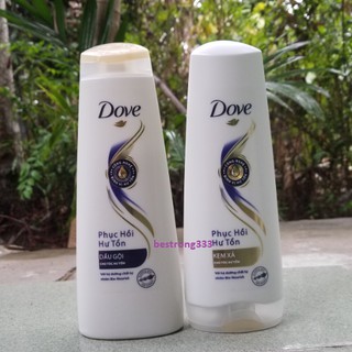 Combo Dầu gội và dầu xả Dove phục hồi hư tổn
