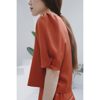 Chicka Chicka - Set Short sleeve vest croptop - Basic pants - Màu Orange