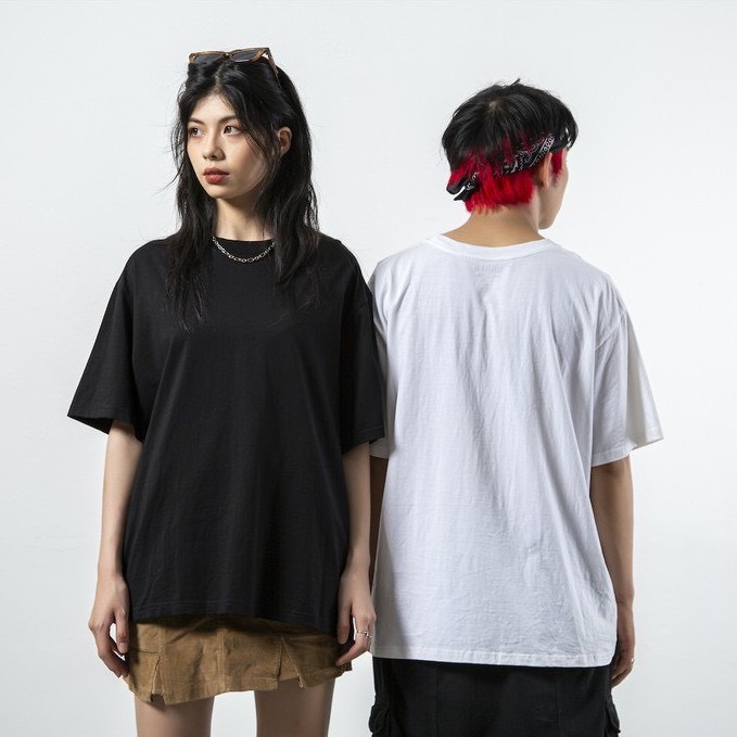 Áo Thun Nam Nữ TRƠN UNISEX Simple Form Rộng Tay Lỡ - Kiểu áo phông nữ thun Cotton co dãn Khải Hoàng