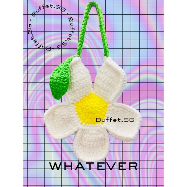 (CÓ SẴN) Túi Hoa Daisy Len HANDMADE