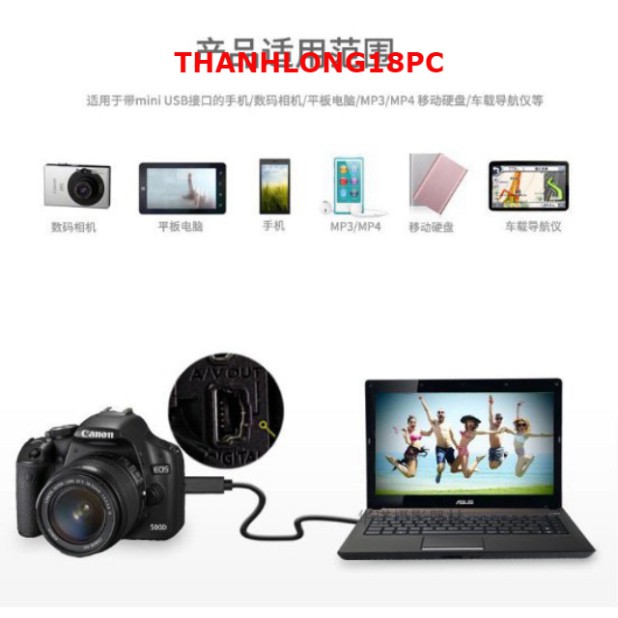 CÁP MINI USB SANG USB 1.5M - Dây CÁP MP3 Đen | BigBuy360 - bigbuy360.vn