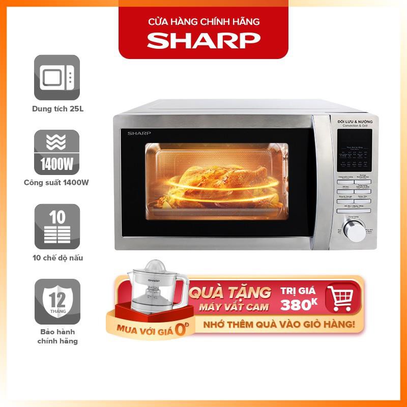 Lò vi sóng Sharp R-C825VN(ST) 25 Lít [Có Chức Năng Nướng, Chất liệu bằng thép không gỉ]