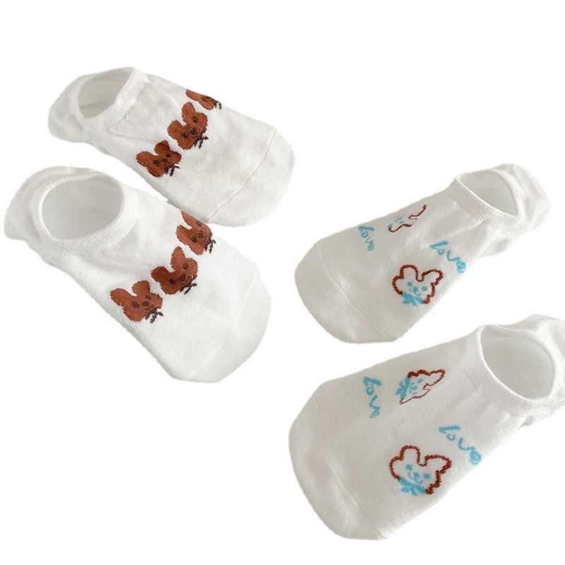 Vớ Cổ Thấp Vô Hình Màu Trắng Thời Trang Mùa Hè Hàng Mới 2022 Phong Cách ins Dành Cho Bạn Nữ