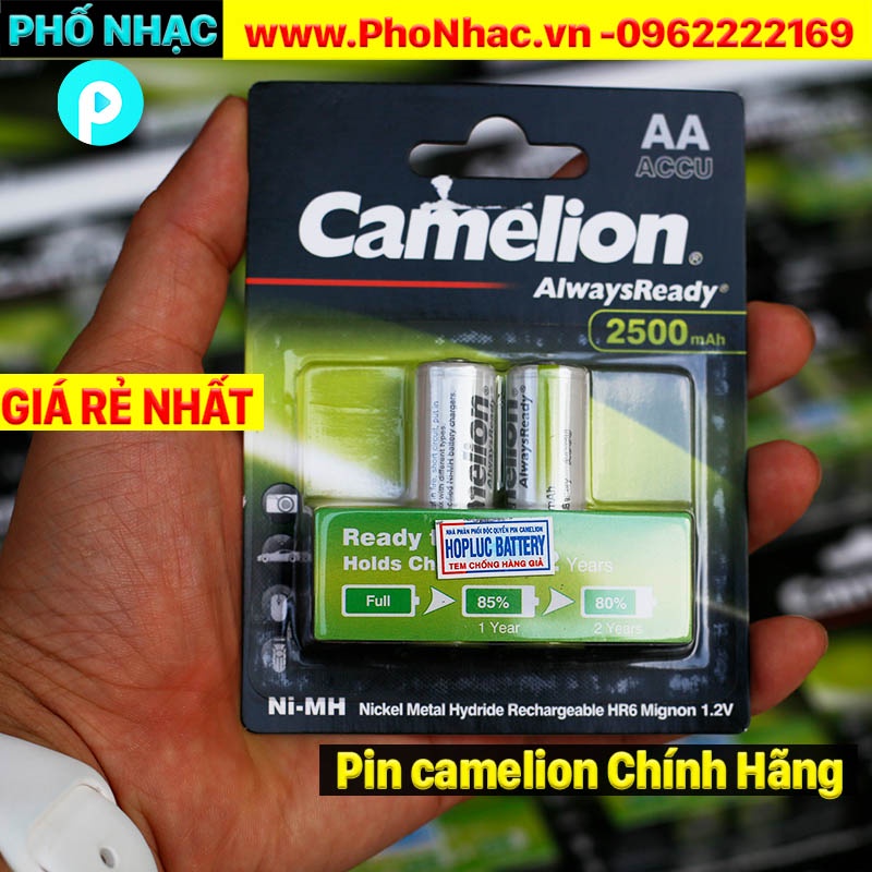 Pin sạc AA camelion 2700 hàng chính hãng Hợp Lực phân phối