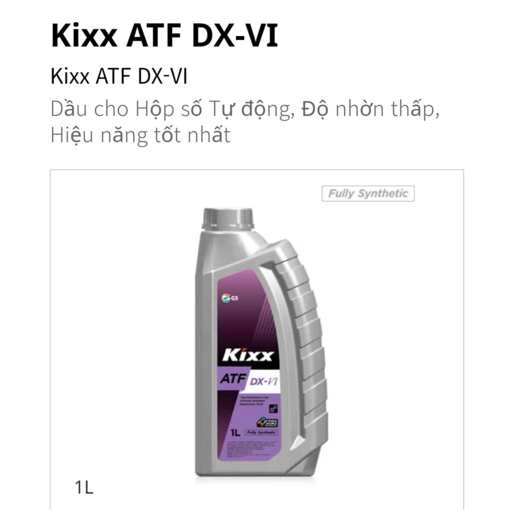 NHỚT HỘP SỐ TỰ ĐỘNG KIXX ATF DX-VI 1L