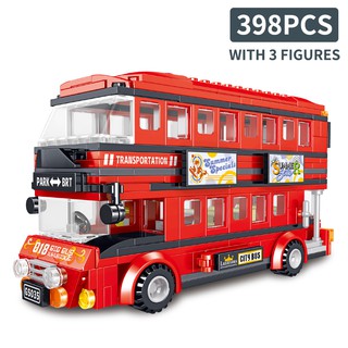 Bộ Đồ Chơi Lắp Ghép Mô Hình Xe Bus 2 Tầng Anh Quốc 398 Miếng Ghép đồ chơi xe ô tô