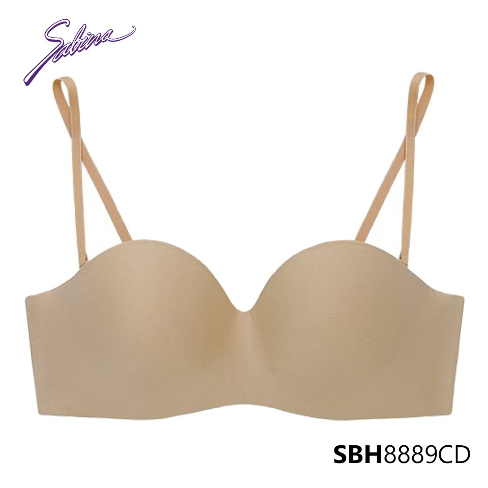 [Mã WABRR giảm 40k đơn 199k] Áo Lót Cúp Ngang Không Gọng Mút Vừa Có Gọng Màu Trơn Soft Doomm Body Bra By Sabina SBH8889