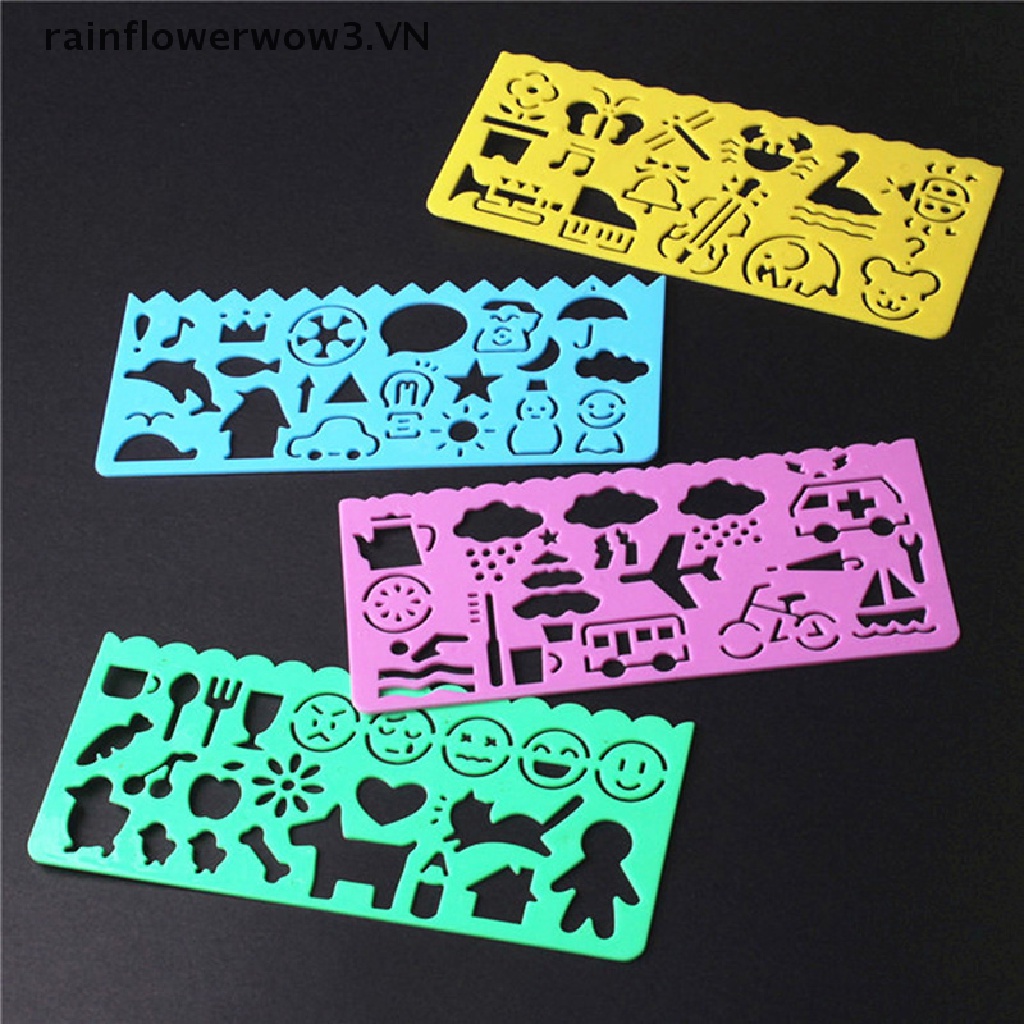 Set 4 Khuôn Vẽ Hoạt Hình Hàn Quốc Độc Đáo
