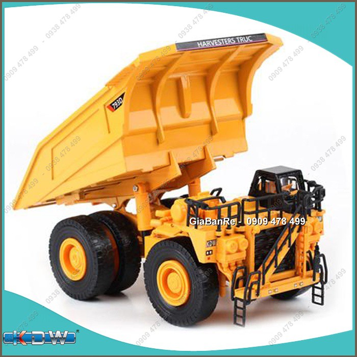 MÔ HÌNH SẮT XE TẢI KHAI KHOÁNG SIÊU KHỦNG - TỈ LỆ 1/75 - 20CM - KDW - 9935