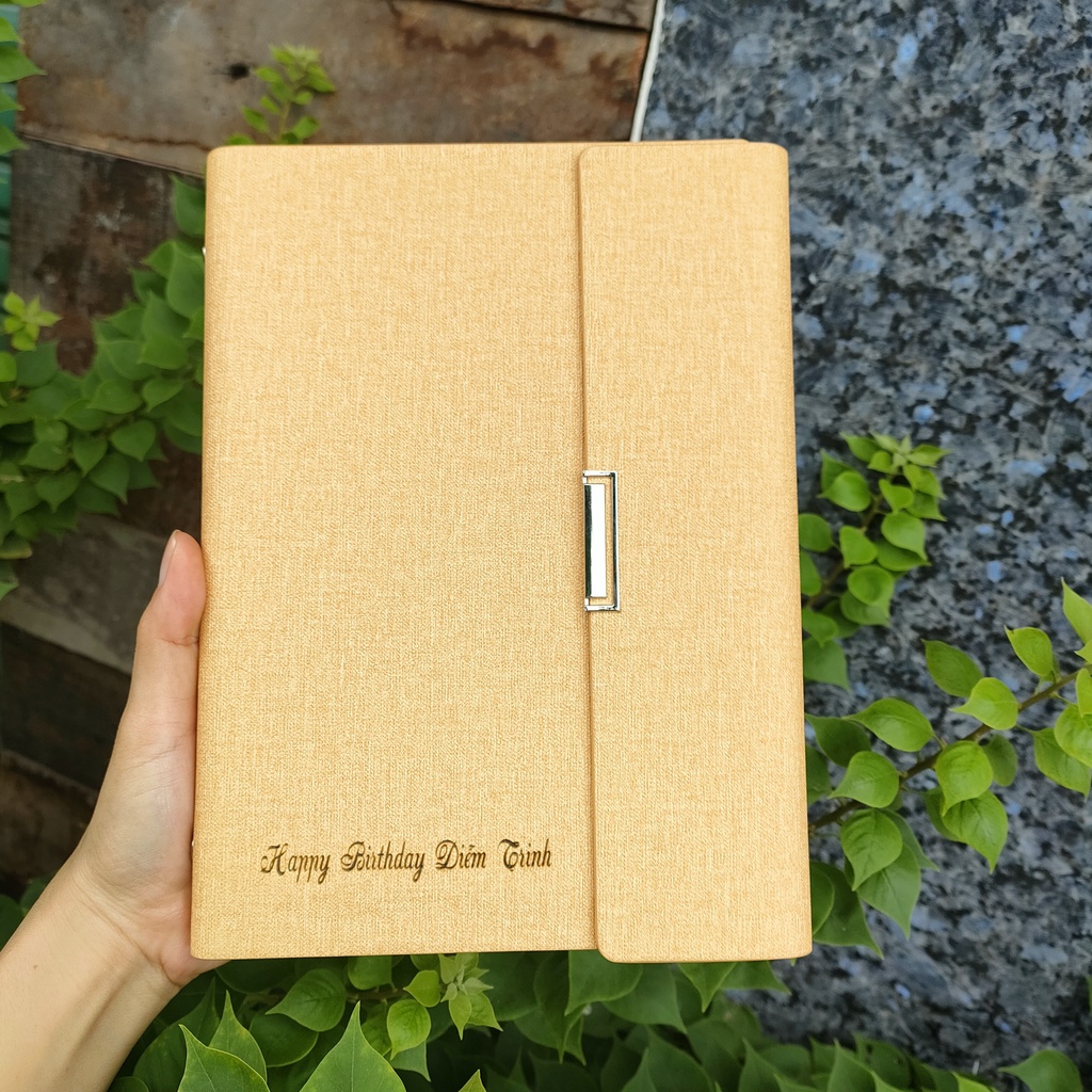 Sồ tay gấp 3 khắc, in logo theo yêu cầu