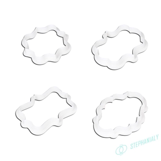 4pcs Plastic Pastry Cookie Biscuit Cutter Cake Decorating Mold Tool