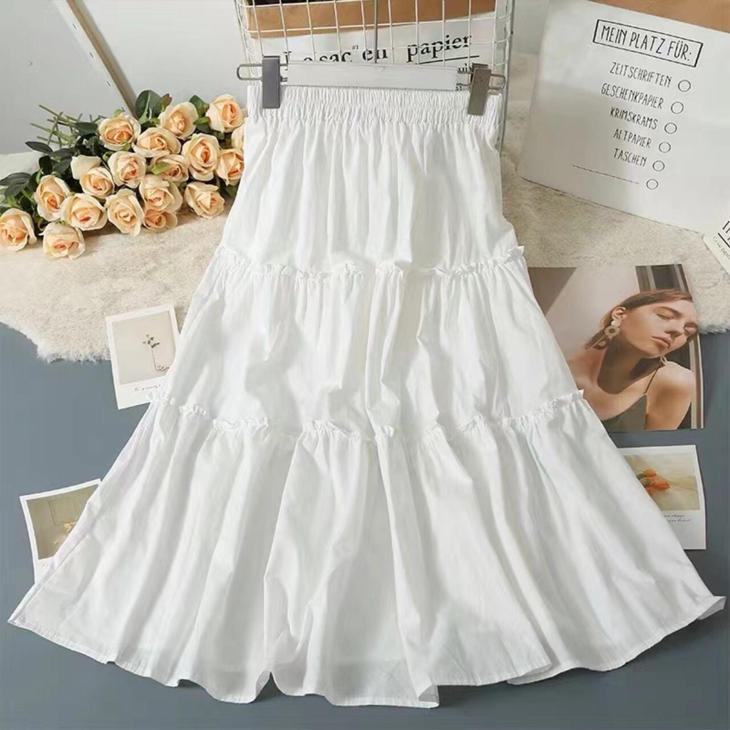 Min's Shoes - Chân Váy Đũi Tầng Xinh Cao Cấp CV155