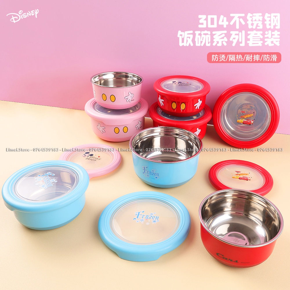 Set 2 tô giữ nhiệt đựng thức ăn hình Frozen Car