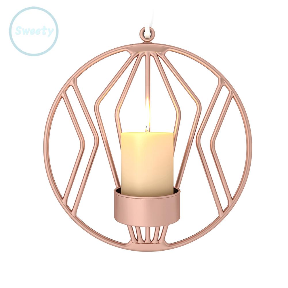 Candle Holder Cage 3D Hanging Party Decor Tealight Geometric Candlestick Wall Candle Holder Sconce High Quality