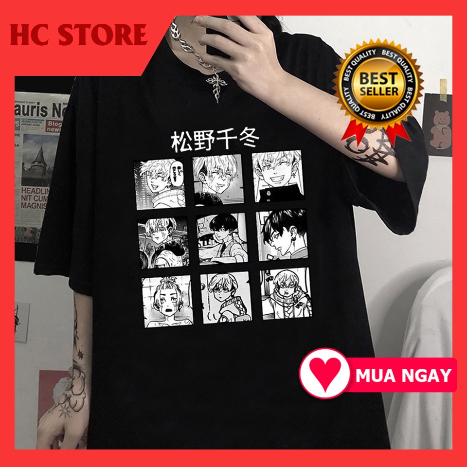 🔥 HOT🔥 Áo thun unisex form rộng Chifuyu Matsuno / Manga Tokyo Revengers  độc đẹp 2 màu đen trắng cực chất giá rẻ