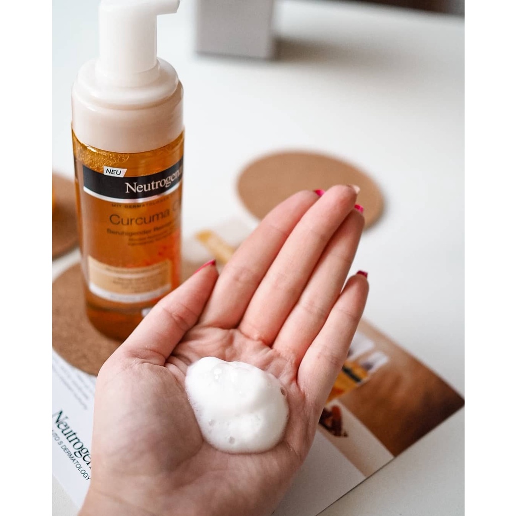 [HCM] Sữa Rửa Mặt Tạo Bọt Từ Tinh Bột Nghệ Neutrogena Calme Curcuma Mousse Nettoyante 150ml
